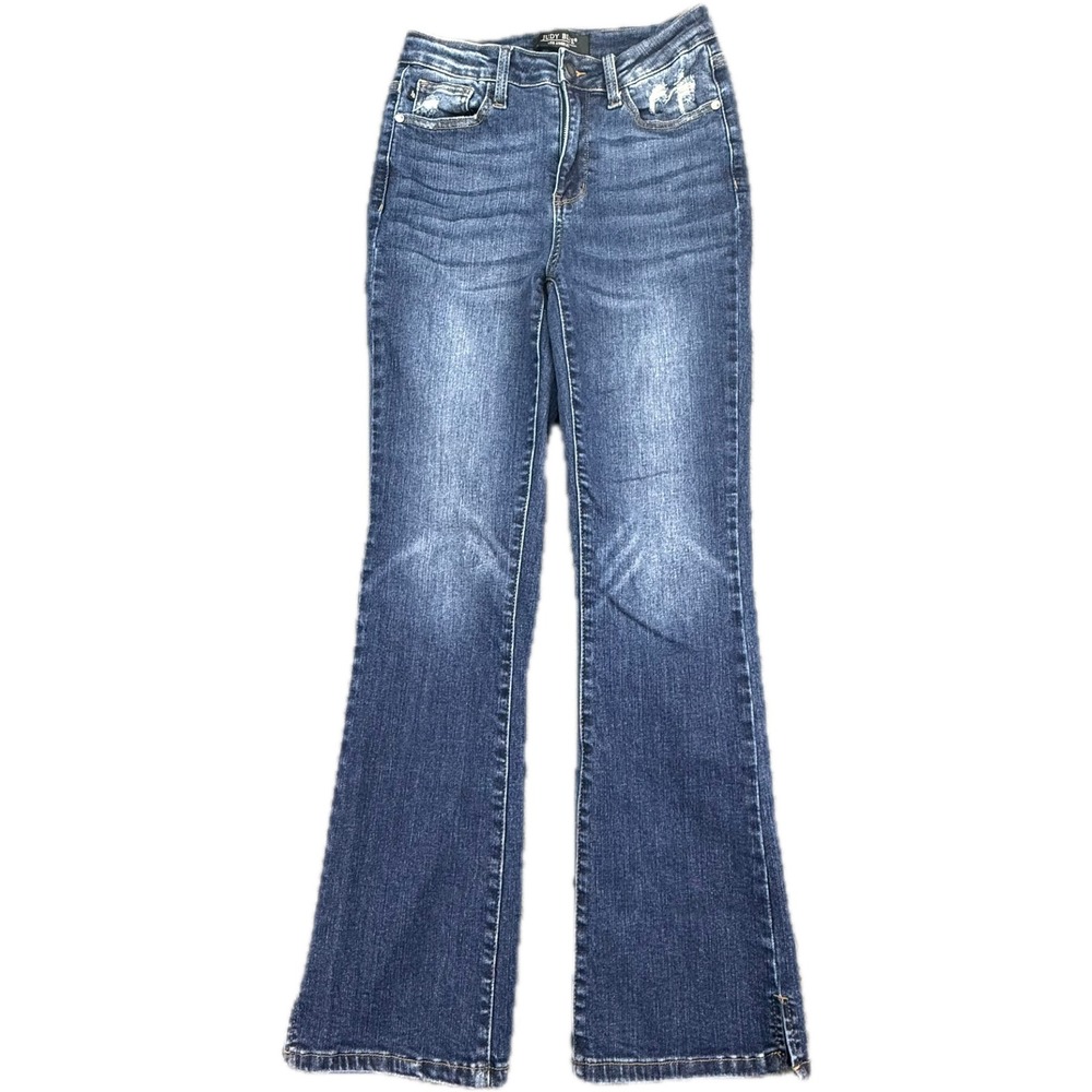 Judy Blue Jeans Women 3/26 Blue Distressed Bootcut High‎ Rise JB88290-S